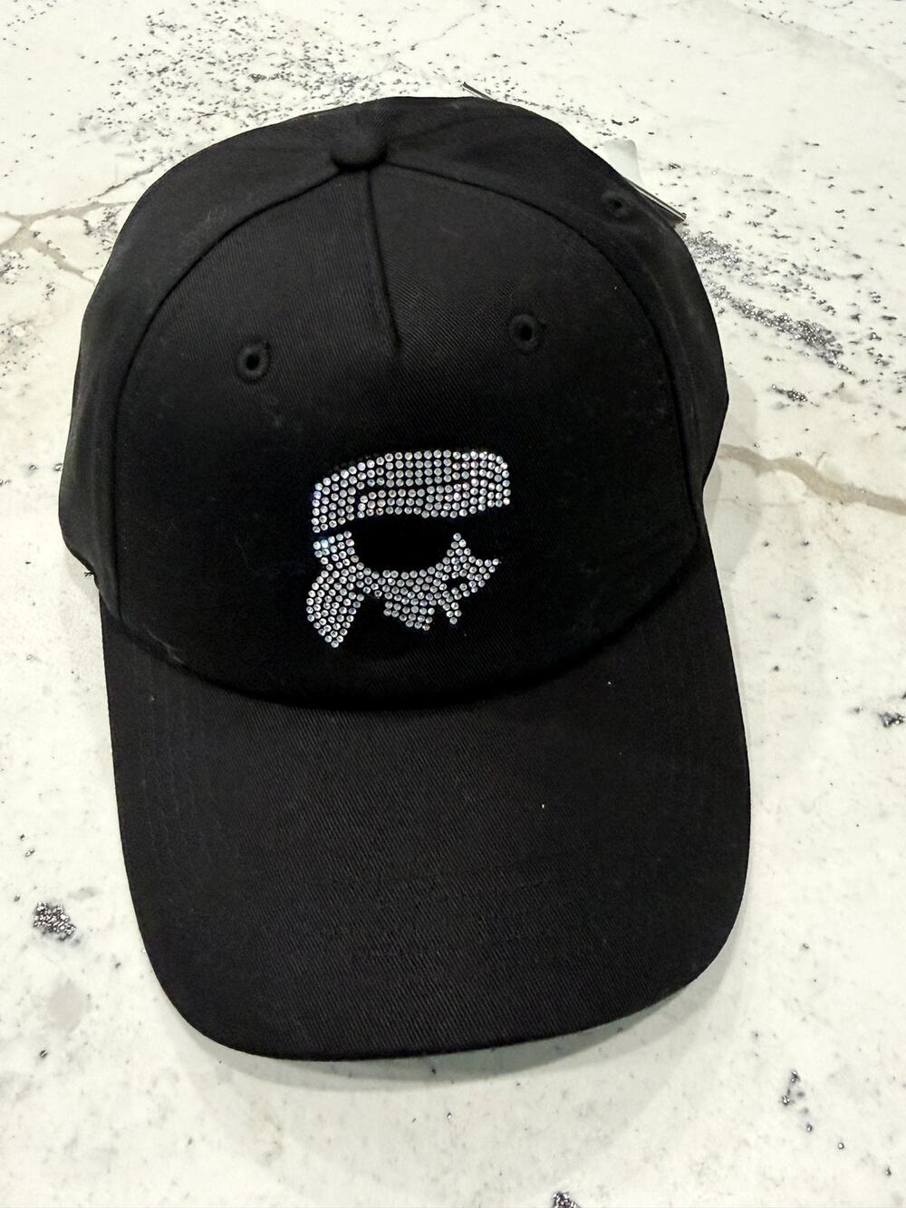 Karl Lagerfeld Ikonik Rhinestone Baseball Cap